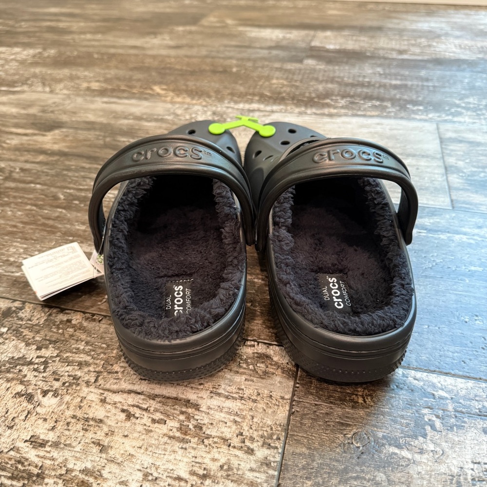 Crocs Baya Lined Clog Relaxed Fit Fleece Cozy Hike Black Mens 10‎ Womens 12 NWT - Picture 5 of 8
